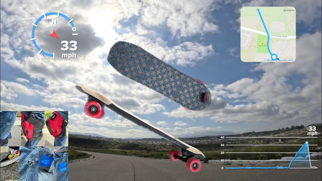 Raw run fail | 33 mph wipeout | @ROCKETLongboards Phoenix | no injury | fun