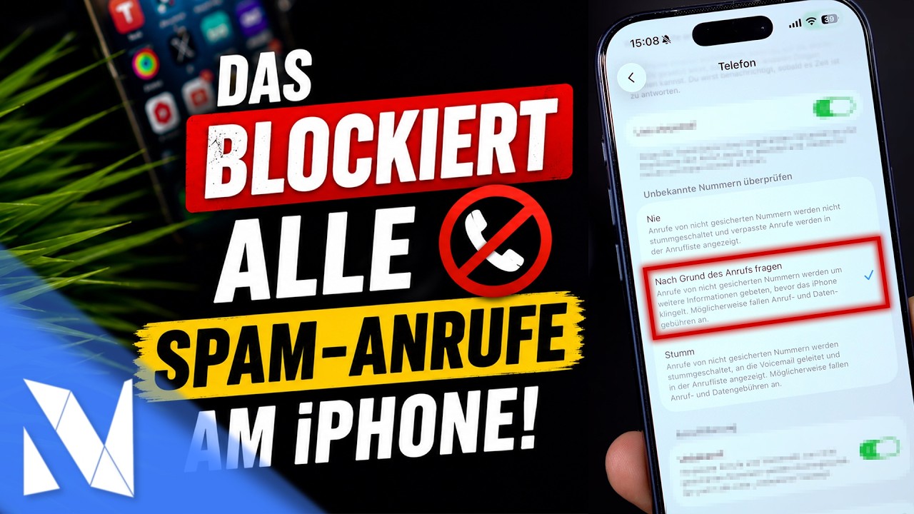 Das blockiert ALLE iPhone SPAM-Anrufe (iOS 26 Einstellungen + praktische Apps) | Nils-Hendrik Welk