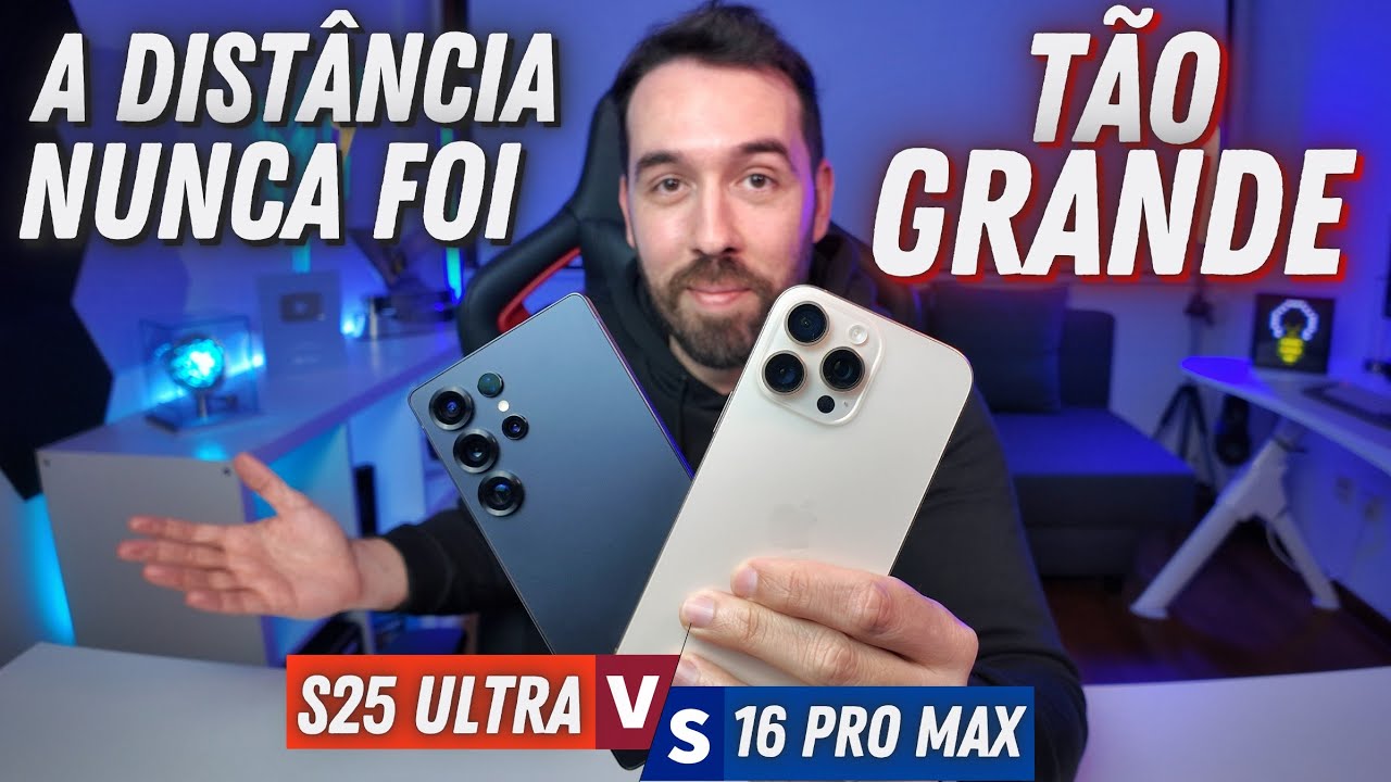 TEMOS UM VENCEDOR CLARO - GALAXY S25 ULTRA VS IPHONE 16 PRO MAX - COMPARATIVO