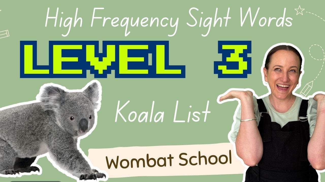 100 High Frequency Sight Words for Kids | Level 3 Koala List | Australian Accent