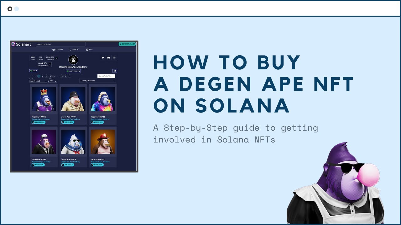How To Buy a Degenerate Ape NFT on Solanart