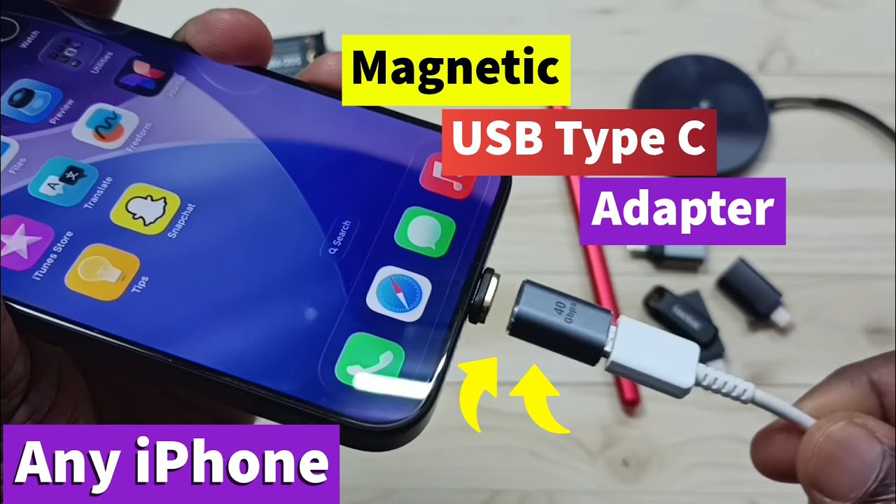 iPhone | Лучший магнитный USB-адаптер Type-C | iPhone 17, iPhone 16, 15, Air, Pro Max | 2026