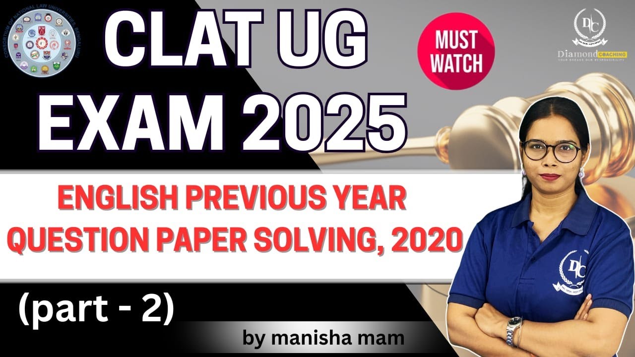 CLAT PREVIOUS YEAR ENGLISH LANGUAGE QUESTION PAPER 2020 SOLUTION (DETAILED ANALYSIS Part -2)