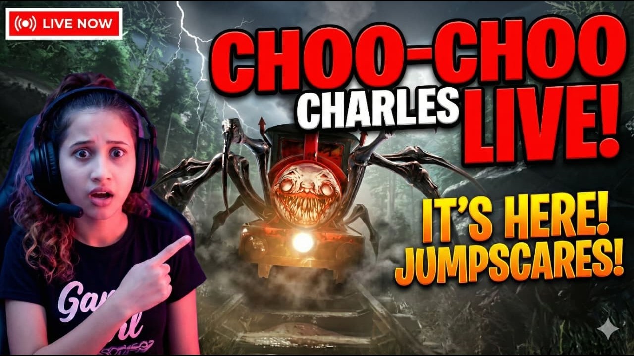 THE SCARIEST TRAIN RIDE! Choo-Choo Charles LIVE Jumpscares! Diya is Live.  #shortsfeed #shorts
