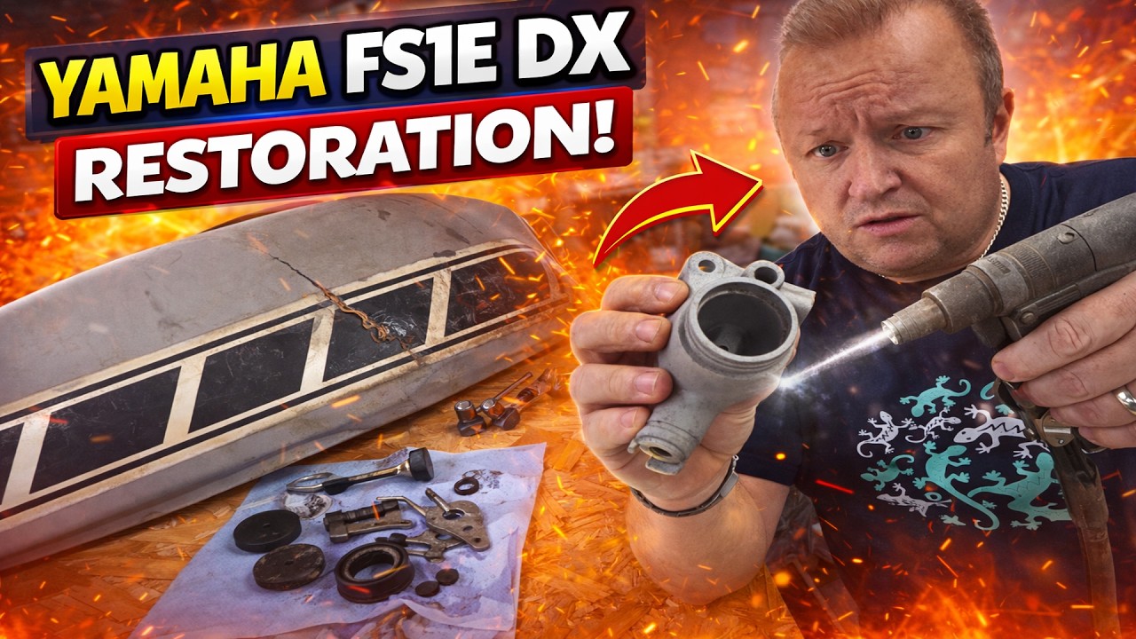 Полный комплект топливного бака и тормозной колодки для реставрации мотоцикла Yamaha FS1E DX.