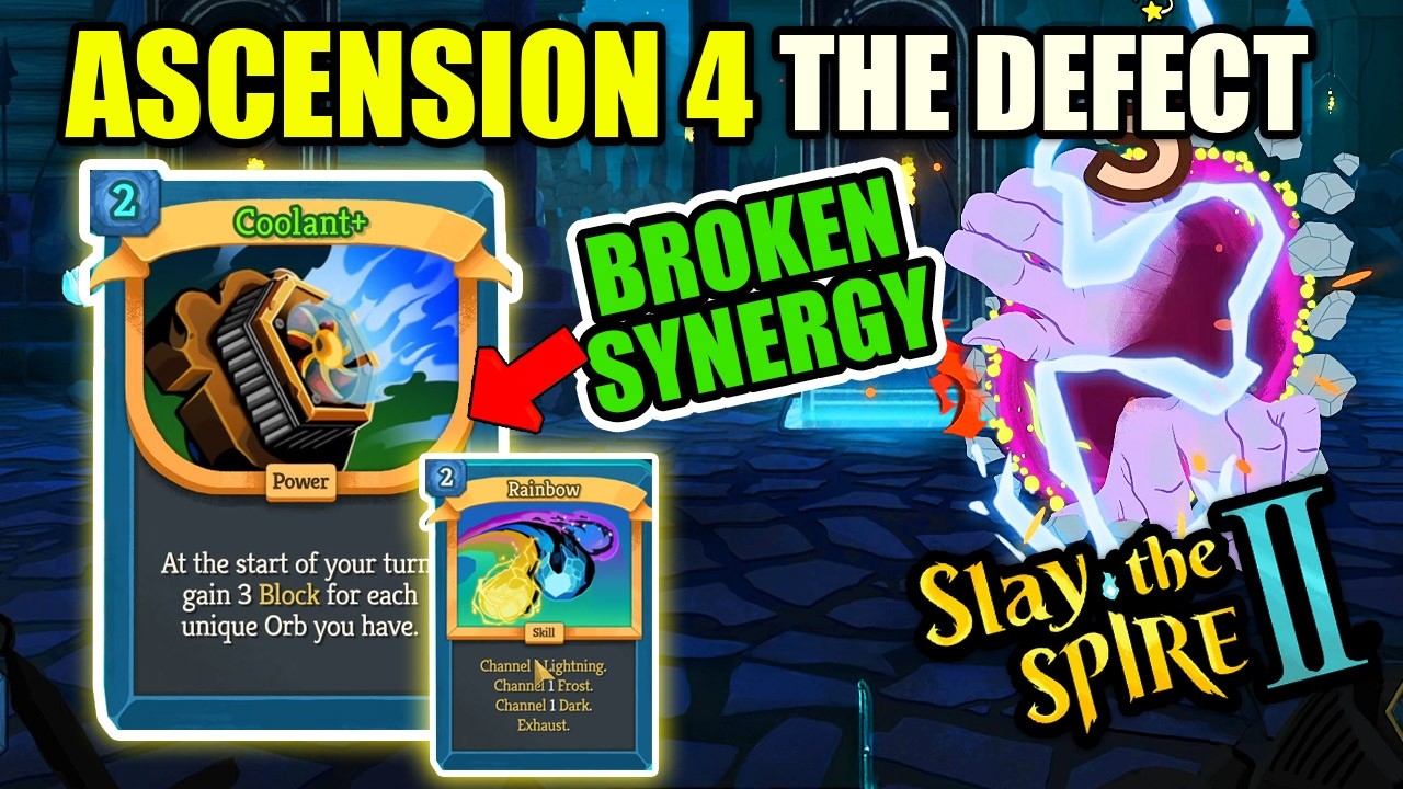 Прохождение 4-го уровня Вознесения с помощью МОЩНОЙ сборки | Slay the Spire 2 (The Defect)