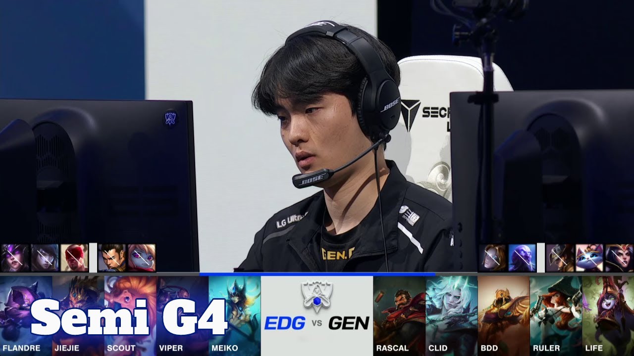 EDG vs GEN - Game 4 | Semi Finals S11 LoL Worlds 2021 | Edward Gaming vs Gen.G - G4 full game