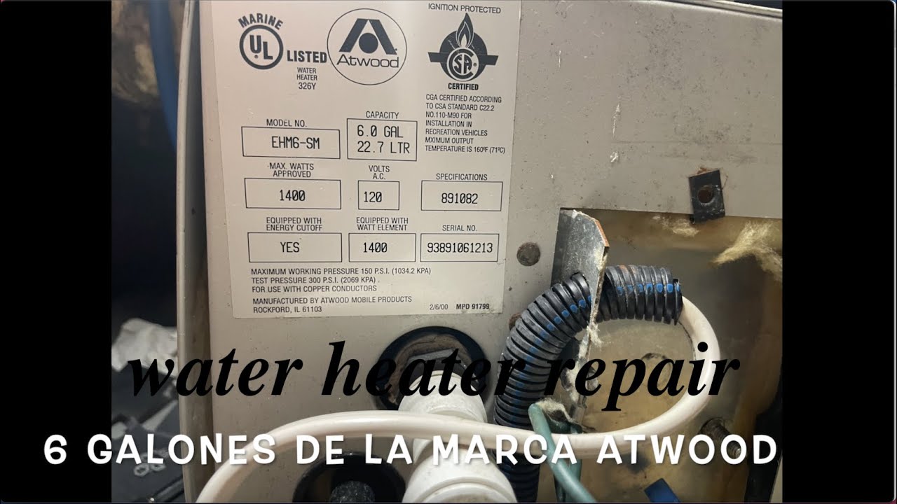 water heater repair(hydrasport) 28.8 walk around vector express EP-113