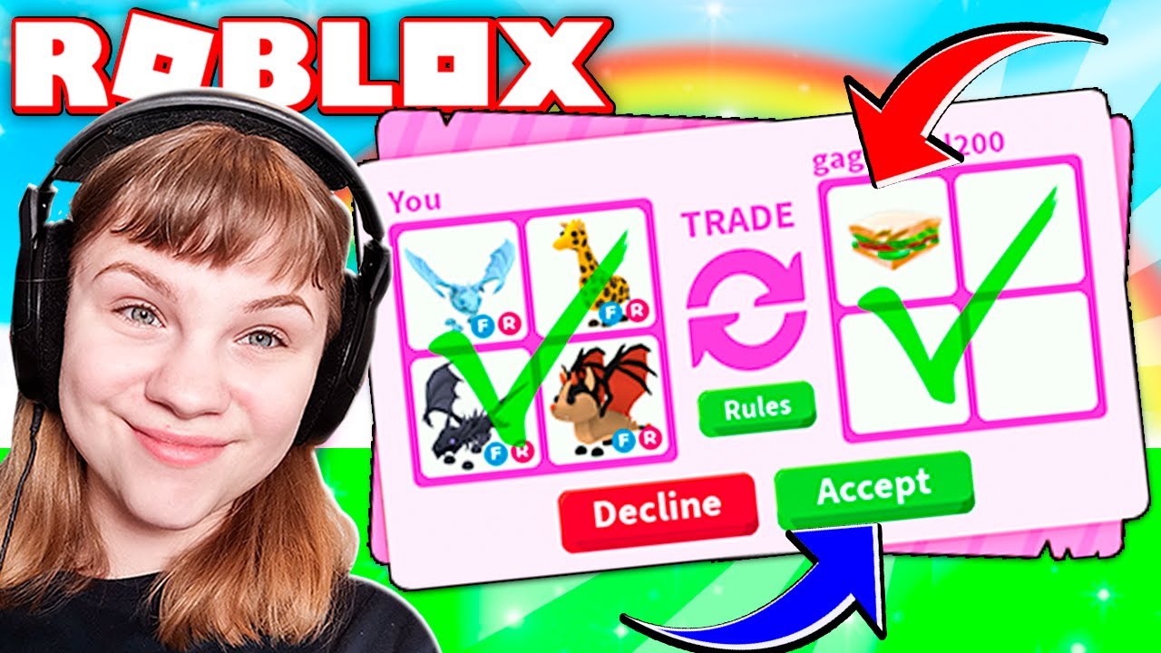Siger ✔️ til ALLE TRADES! *TRADE CHALLENGE* | Dansk Roblox: Adopt Me med Kaytraine