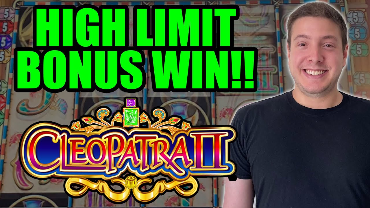 LUCKY HIGH LIMIT BONUS! CLEOPATRA 2 SLOT MACHINE!!