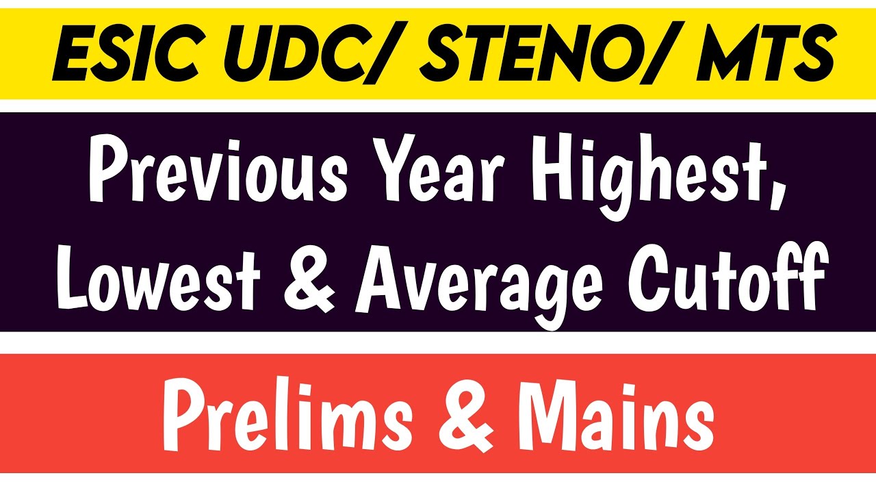 Esic Udc Previous Year Highest, Lowest & Average Cutoff