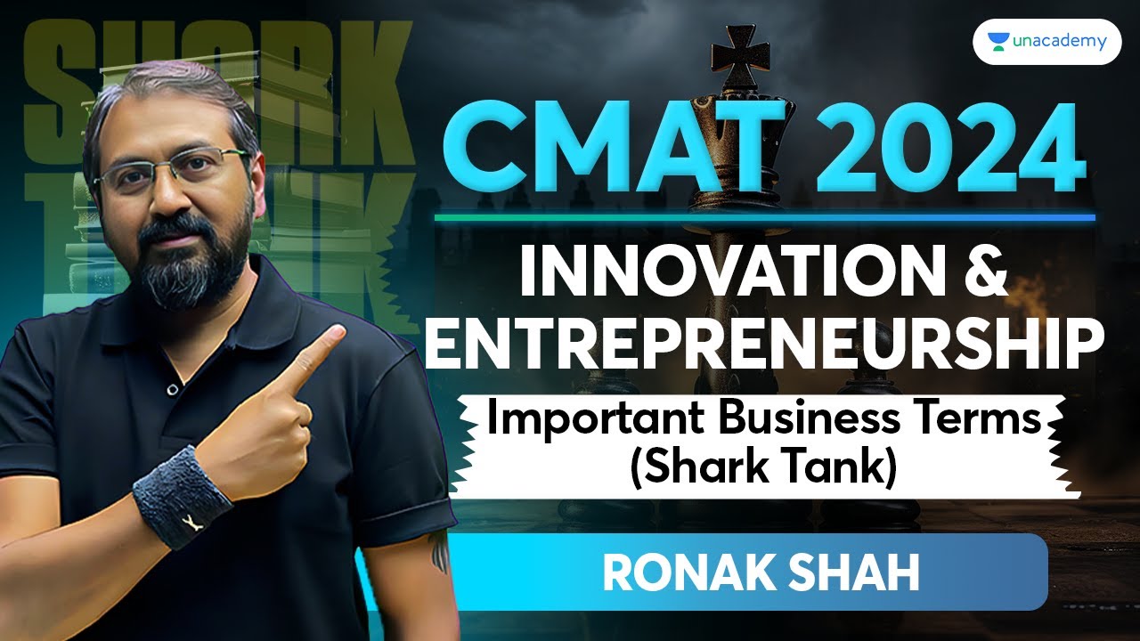 CMAT 2024 | I & E | Important Business Terms (Shark Tank) | Ronak Shah #cmat2024