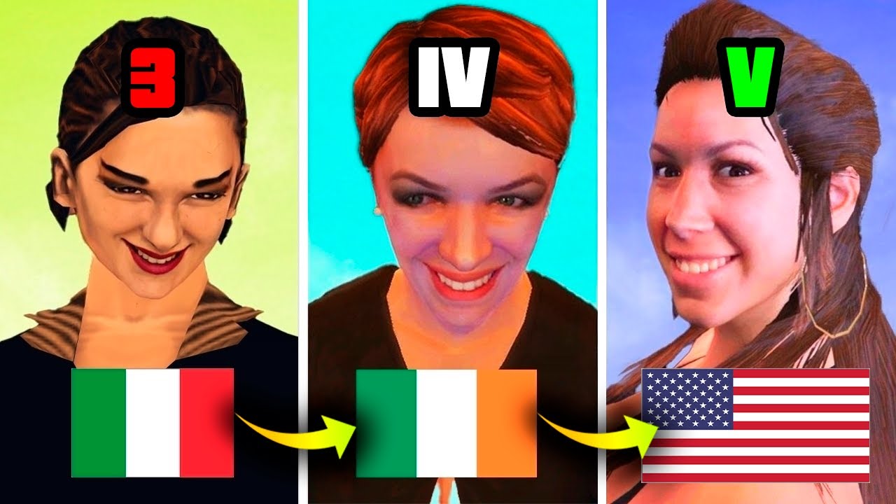 GIRLFRIEND NATIONALITY In GTA Games (Evolution)