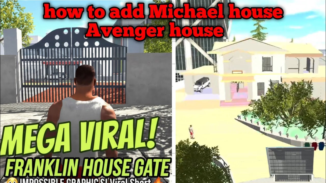 How To Add Franklin House Ka Gate | Michael House | Avenger House Add Kaise Kare | indian bike 😮