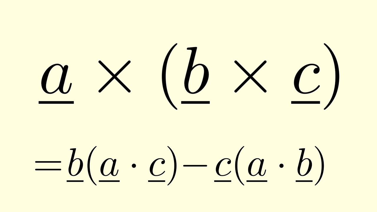Vector Triple Product Expansion Geometric Proof (BAC-CAB Identity)
