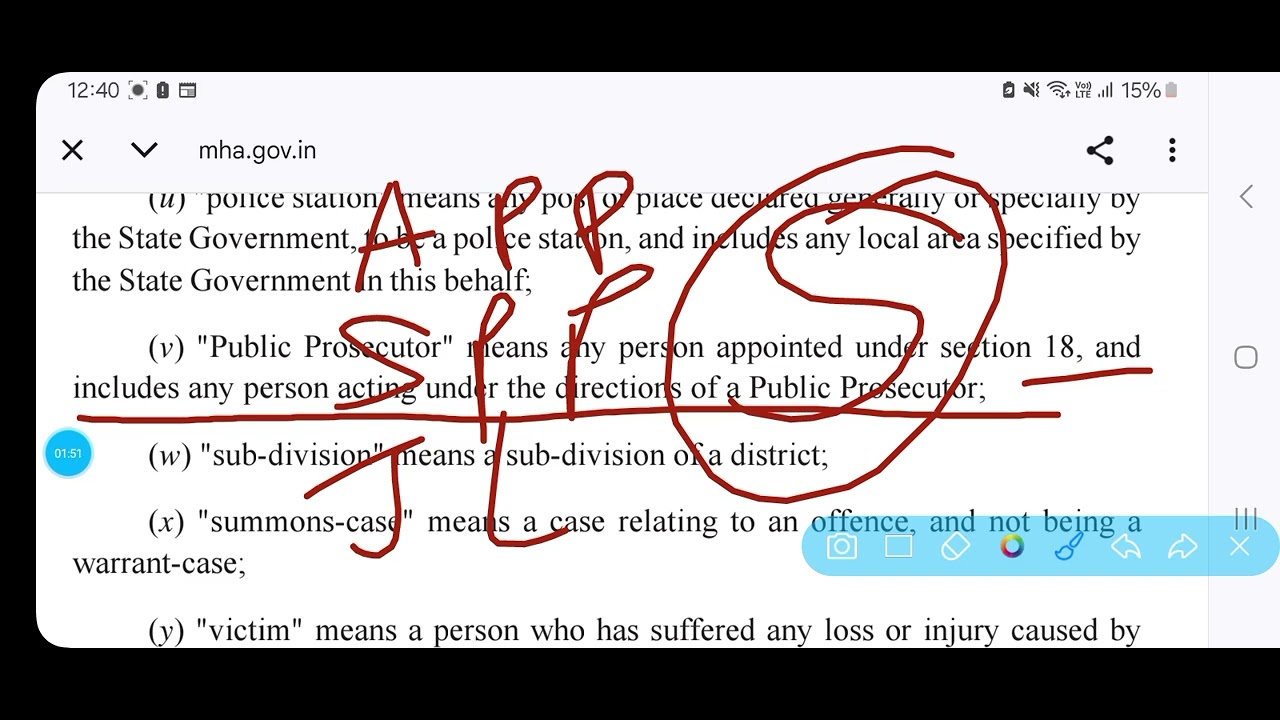 Section 2(1)(v) of bnss [Public Prosecutor]  #legalupdates #nagariknyay #bareact