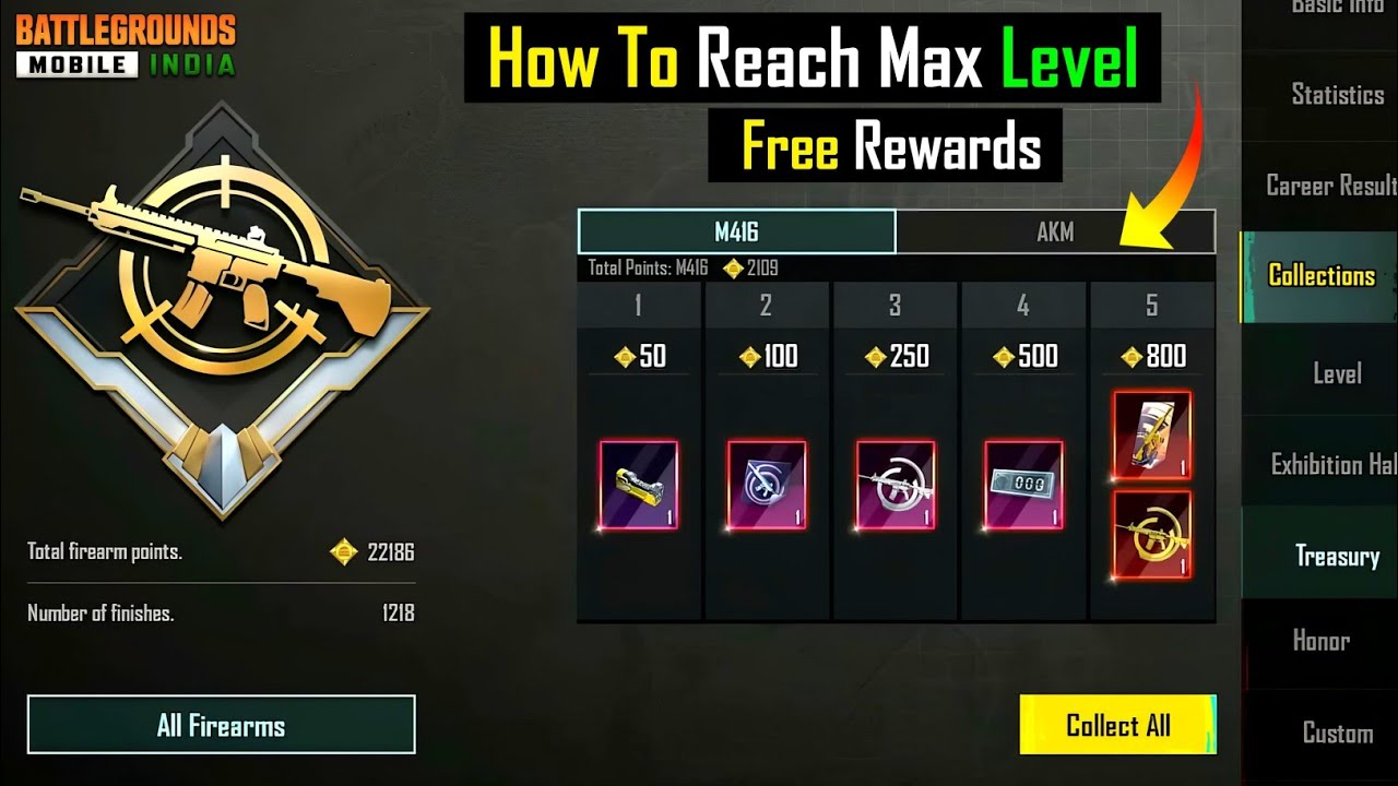 BGMI FREE M416 KILL COUNTER | HOW TO GET KILL COUNTR FOR M416 | FULL MAX COLLECTION REWARDS