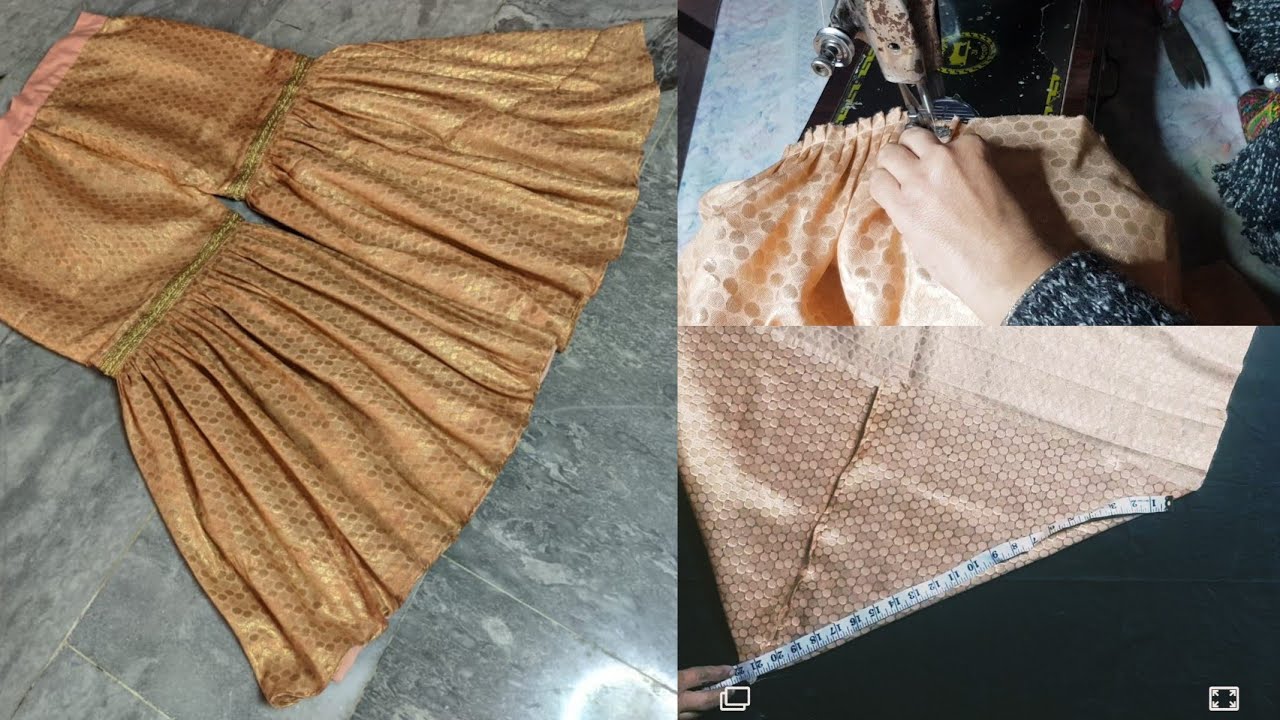 Perfect Gharara Cutting with lining