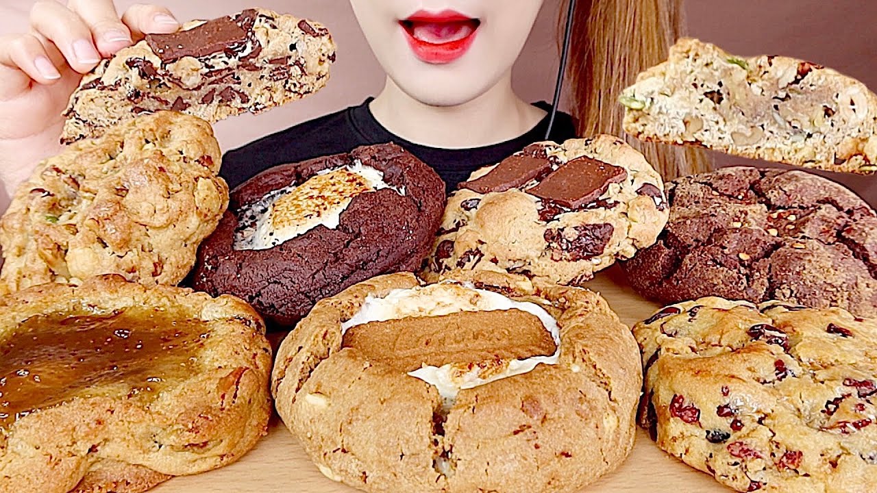 ASMR 바삭꾸덕! 그레인바운더리 쿠키 먹방 BIG COOKIE MUKBANG eating sounds