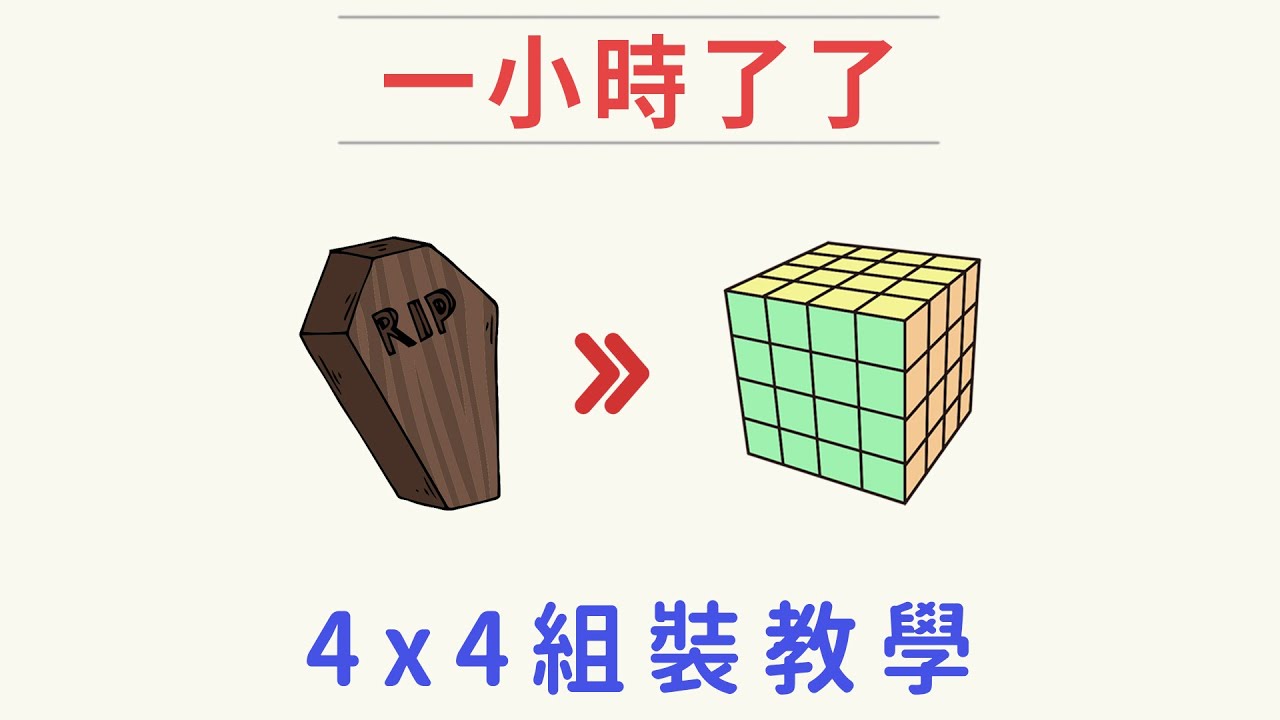 4x4魔術方塊全組裝教學 從零開始救回你的方塊 | 一小時學盲解