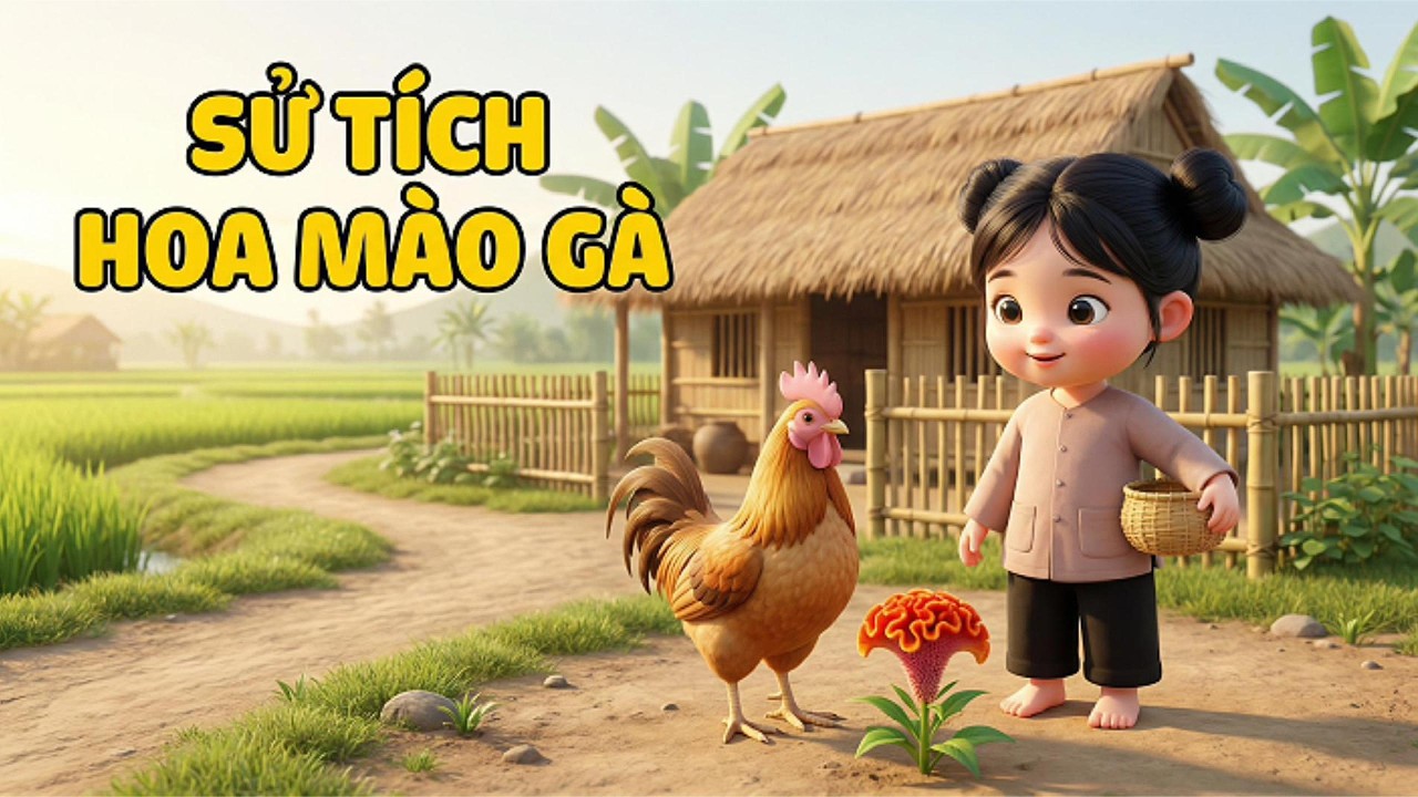 Sự Tích Hoa Mào Gà: Chú Gà Trống Dũng Cảm | Cổ Tích Cho Bé