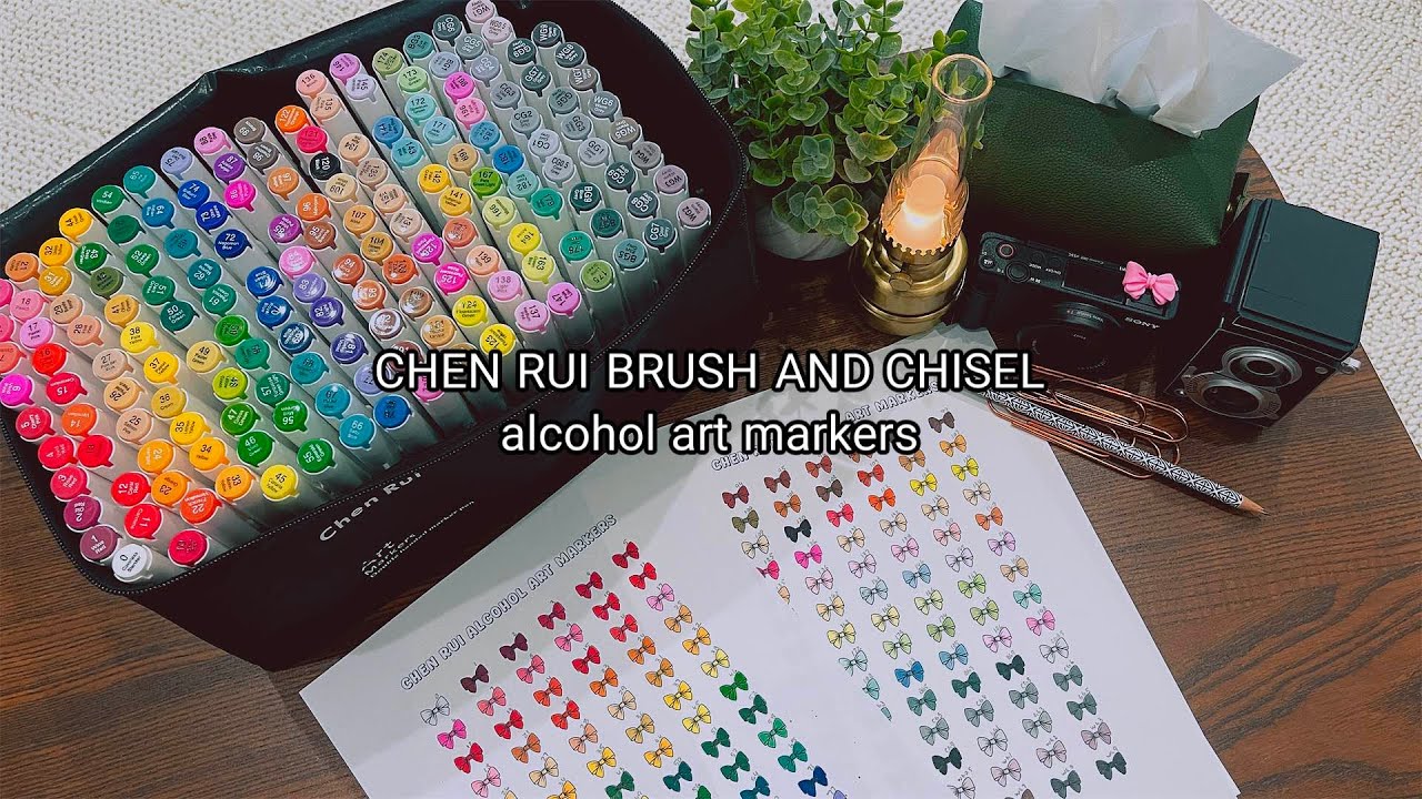 Ohuhu Markers Budget Friendly Alternative? Swatching the 168 Chen Rui Brush and Chisel Art Markers 🎨