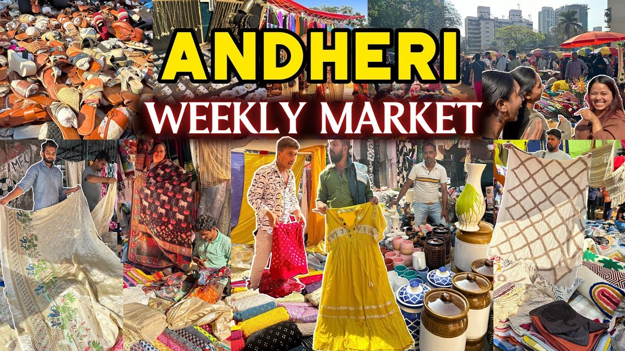 अधेंरी मार्केट मुंबई- ANDHERI WEEKLY MARKET | Milat Nagar Tuesday Market | Street Shopping in Mumbai