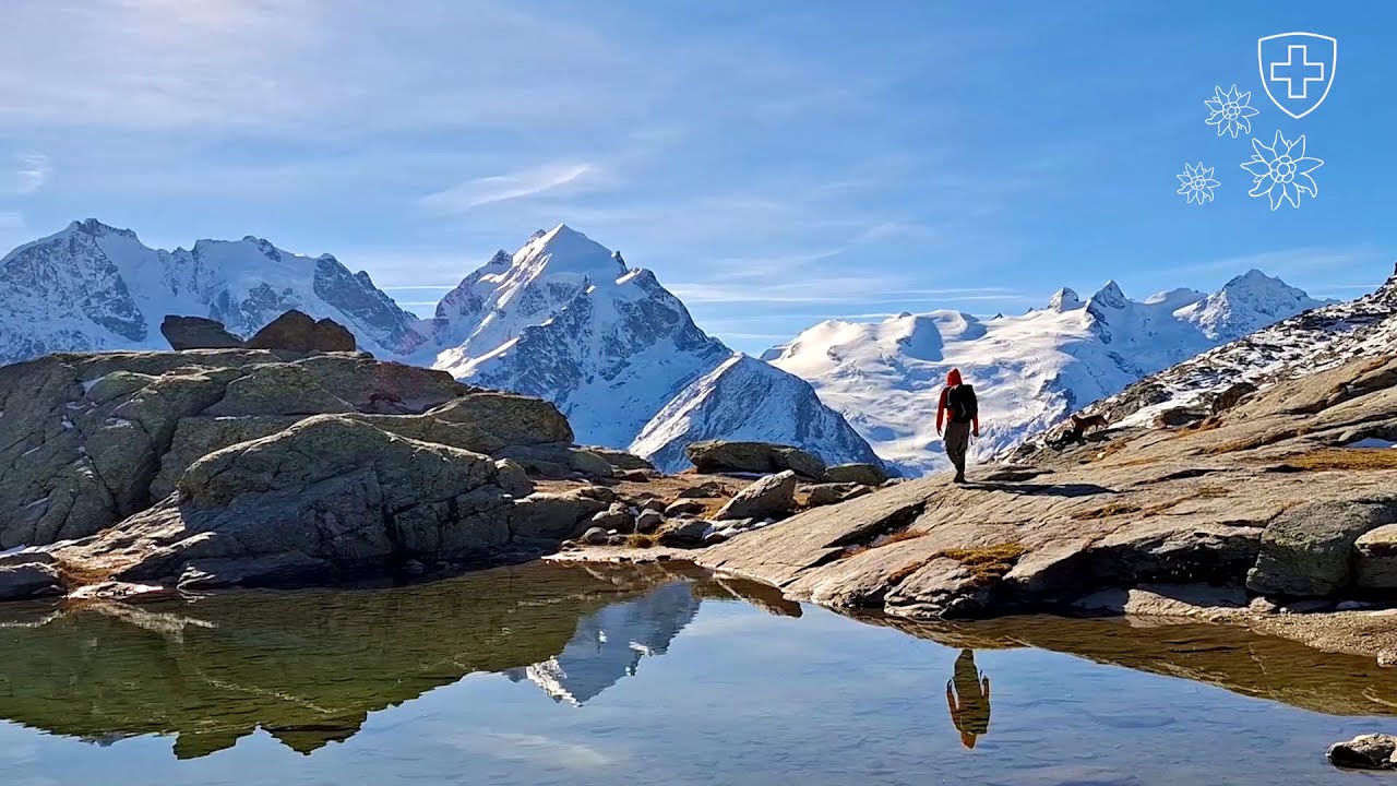 Golden autumn and glacier views, Fuorcla Surlej to Pontresina hike (2025/10/12)