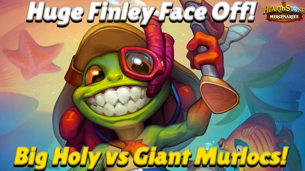 Huge Finley Face Off! Big Holy vs Giant Murlocs! - Hearthstone Mercenaries PvP Highlight