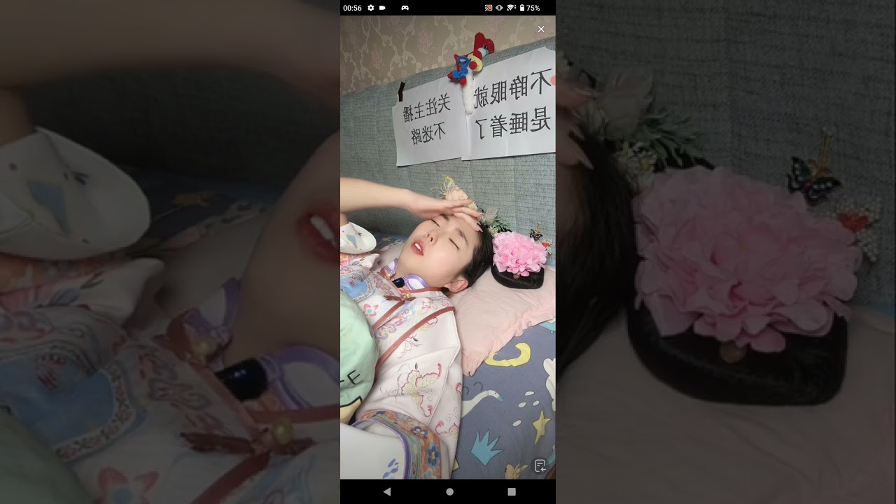 Girl sleep mouth opem snoring