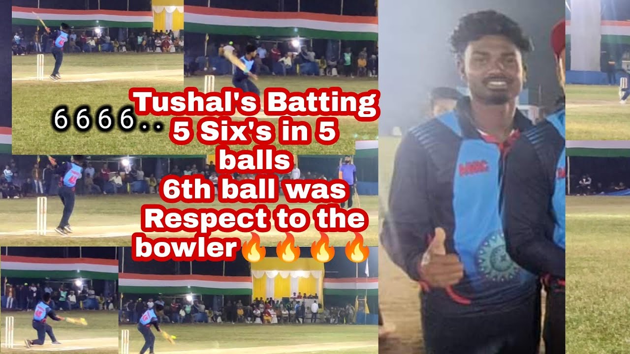 5 Six's in 5 balls by Tushal//Bihubor Day-Night Cricket Tournament//Yesterday//🔥🔥🔥