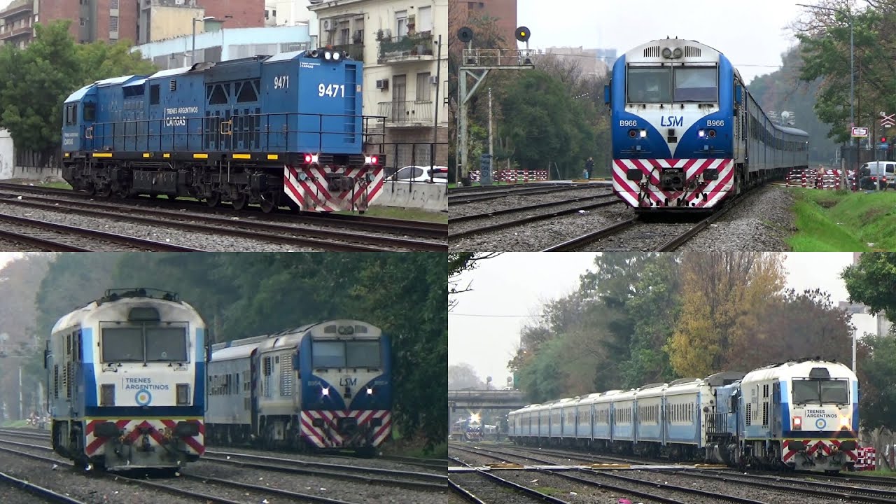 Compilado de Trenes Argentinos Línea San Martin en Villa del Parque y Devoto