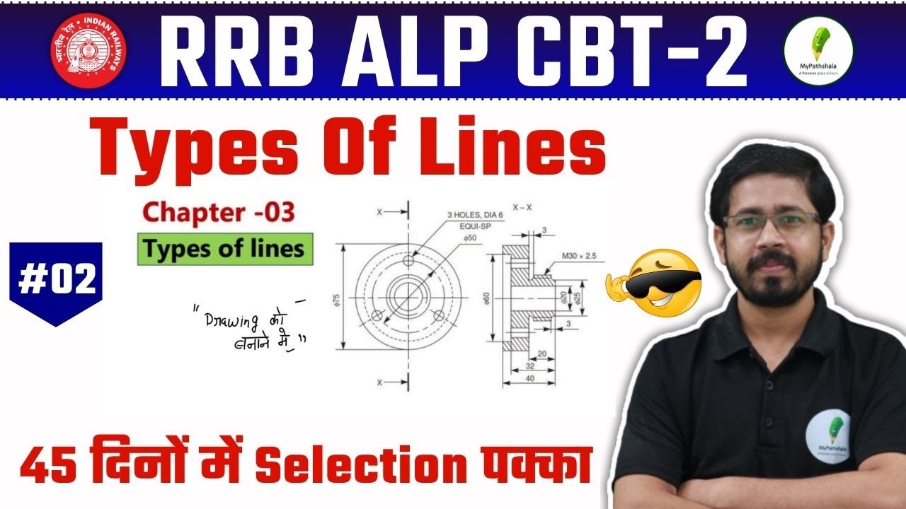 RRB ALP CBT 2 | 🔥 45 दिनों में Basic Science & Eng की पूरी तैयारी | Types Of Lines  | Day 02🔥
