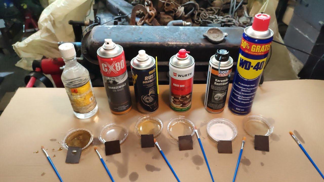 Test odrdzewiaczy w spray WD40, cx80,mannol, wurth, Liqui Moly, dragon. Odrdzewiacz.