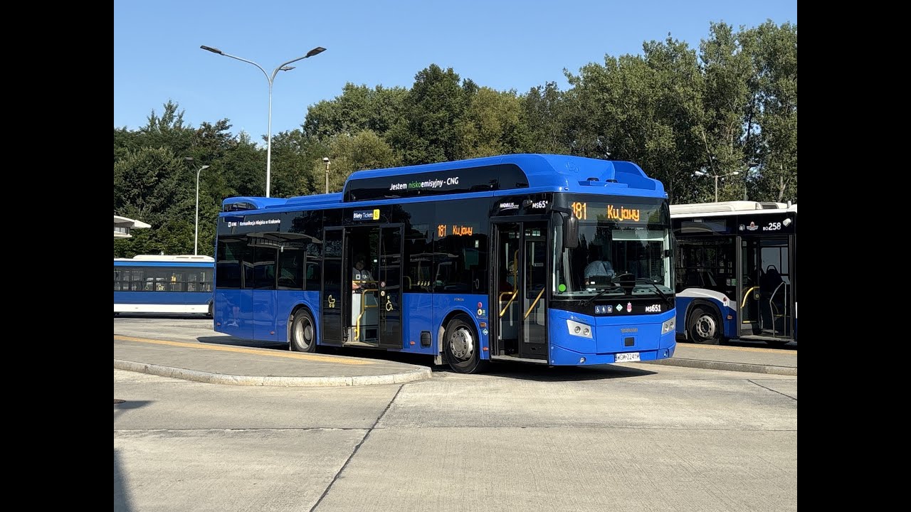 Scania N280UB/Castrosua New City 10,6LF CNG #MS651 Mobilis (o.Krak&oacute;w) linia 181 kierunek Kujawy