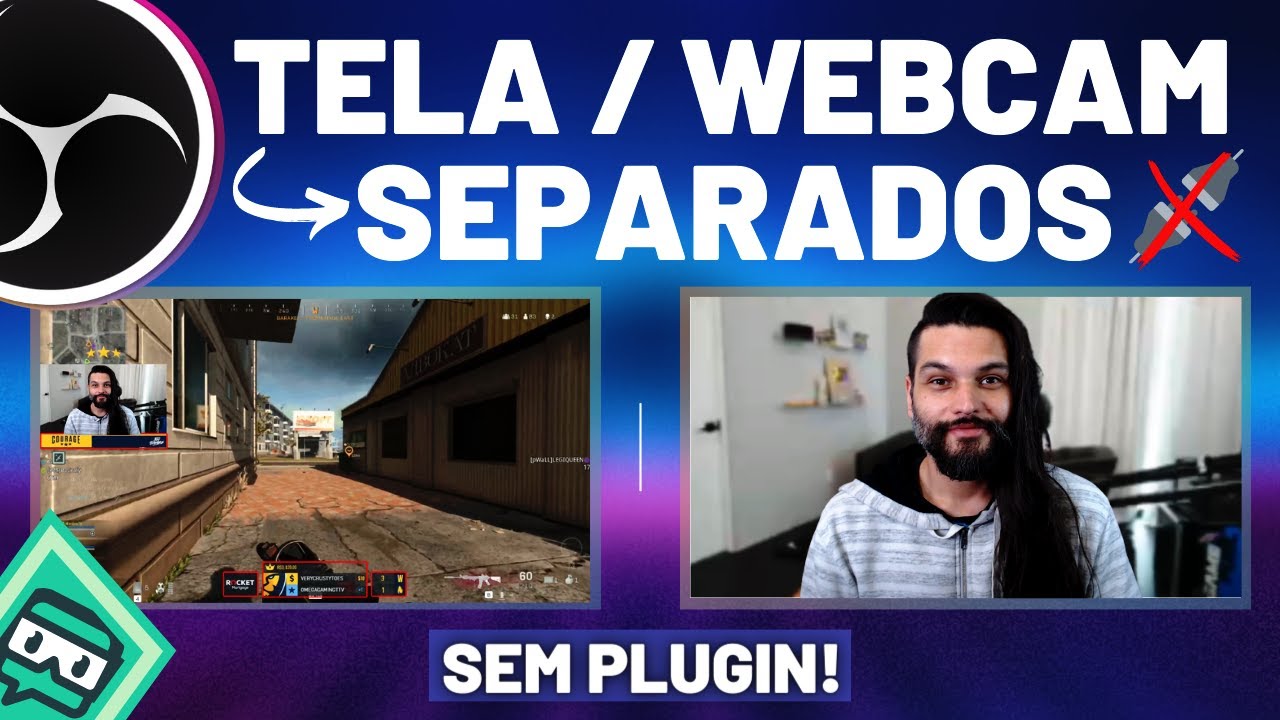 Como gravar TELA e WEBCAM separado OBS STUDIO/Streamlabs sem PLUGIN