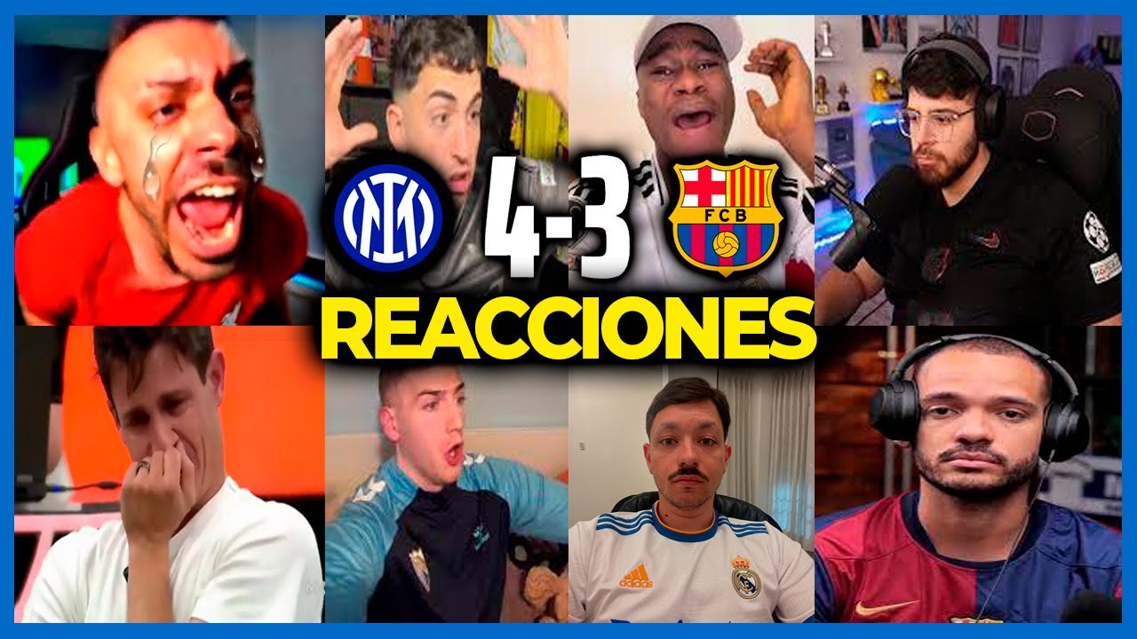 LAS MEJORES REACCIONES A LA ELIMINACIÓN del BARCELONA 3-4 INTER en la CHAMPIONS LEAGUE 🏆