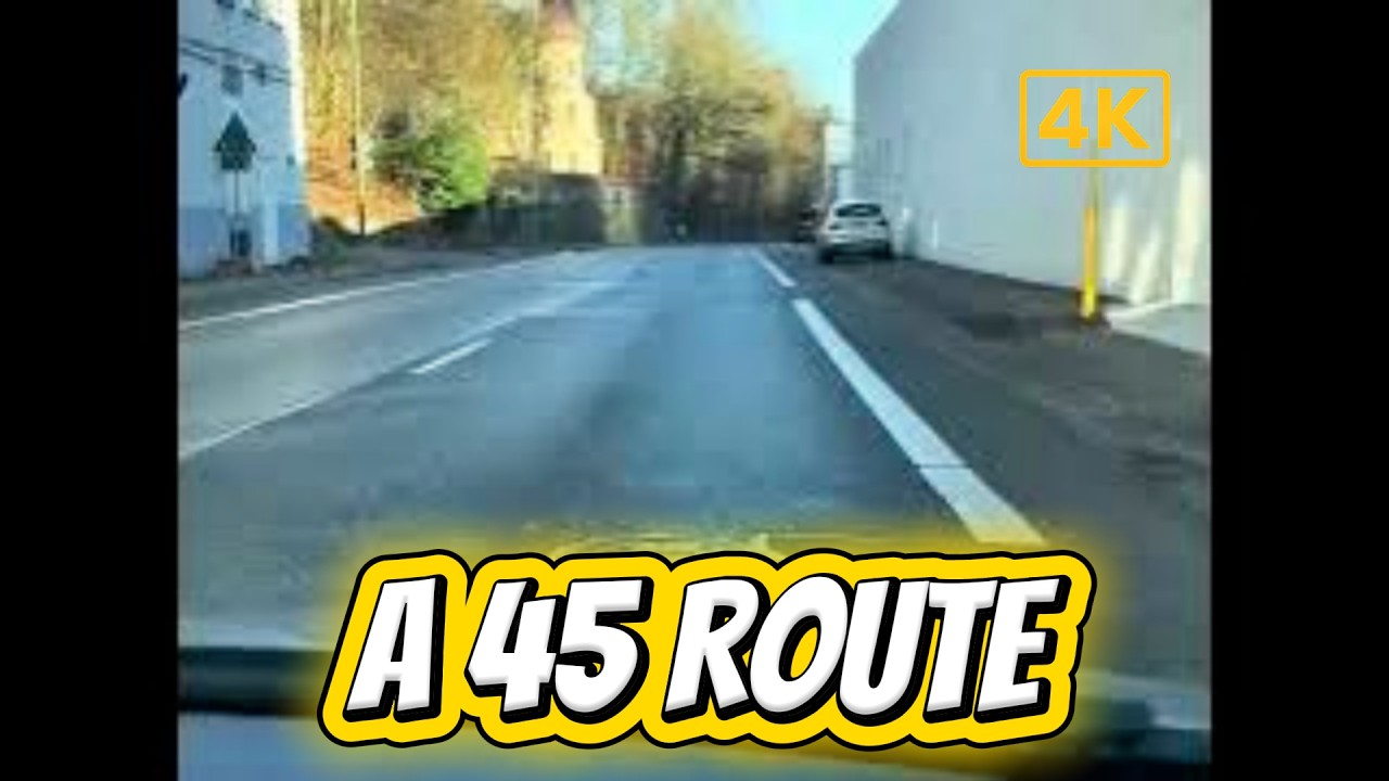 A45 Rahmede Valley Bridge Construction – Drive from Lüdenscheid Kreishaus to Rahmede  | 4K Ultra HD