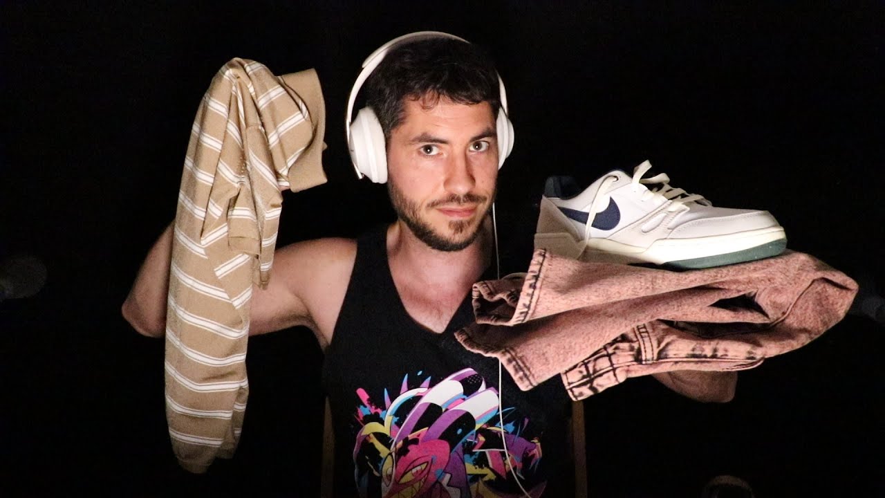 ASMR Haul Village de marques - triggers vêtements et baskets