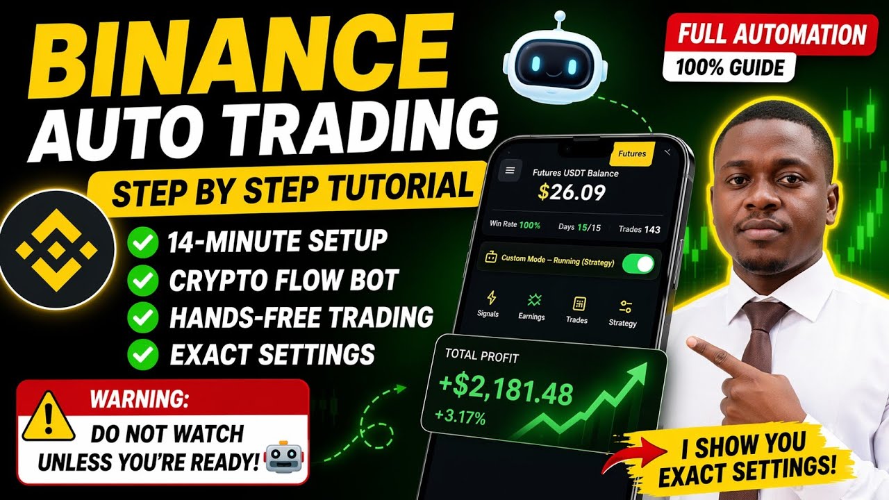HOW TO AUTOMATE BINANCE TRADES USING CRYPTO FLOW BOT 