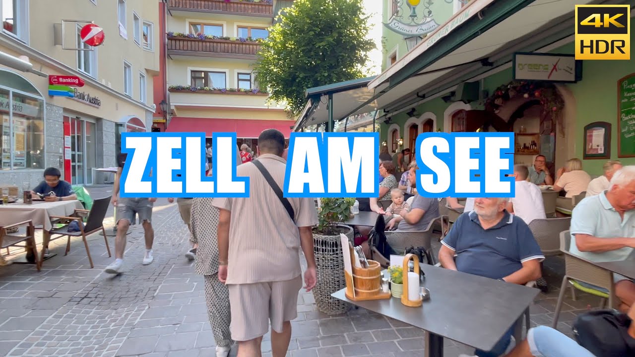 Zell am See Austria 🇦🇹  Evening tour 🌛 4K HDR
