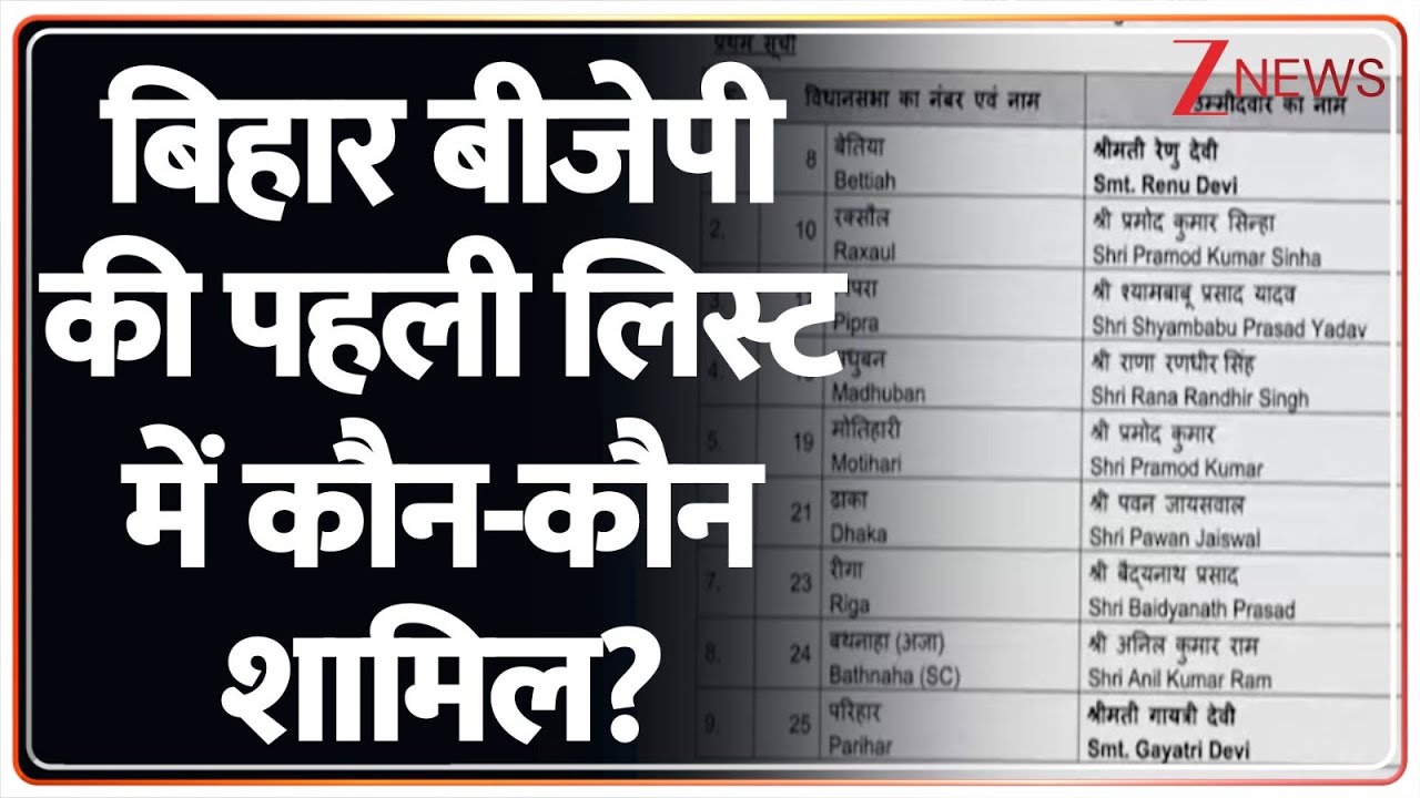 Bihar BJP First List Released: बिहार बीजेपी की पहली लिस्ट में कौन-कौन शामिल? | Bihar Election 2025
