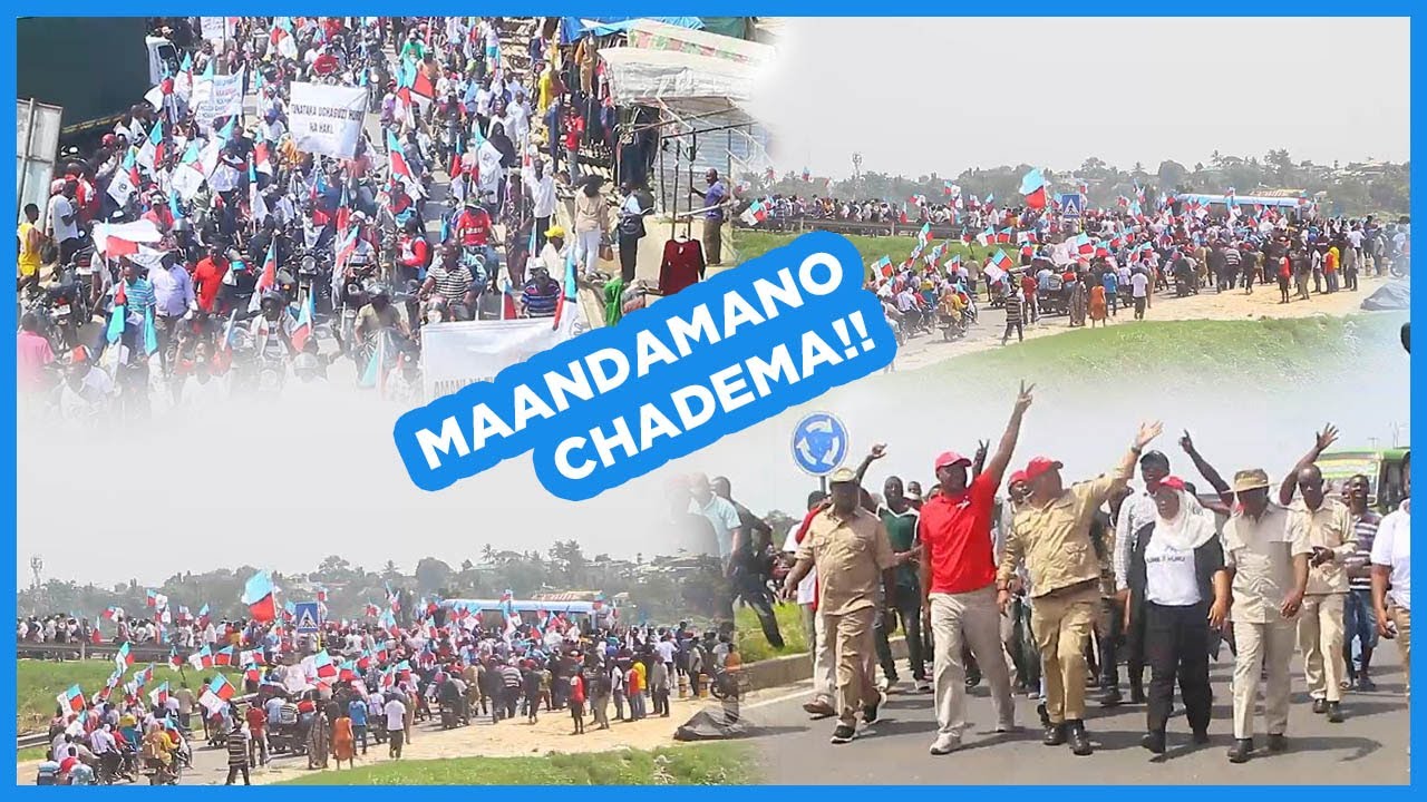 MAANDAMANO YA CHADEMA, TAZAMA MUITIKO WA WATU, TUNDU LISSU AKIONGOZA WANACHADEMA