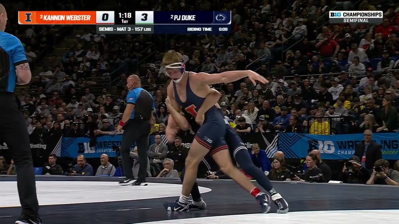 157 LBs Semifinals: Kannon Webster vs. PJ Duke | 2026 Big Ten Wrestling Championship