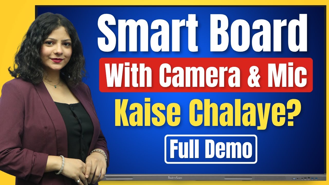 Interactive Flat Panel Demo With Camera & Microphone - AI Smart Board Kaise Chalaye? #digitalboard