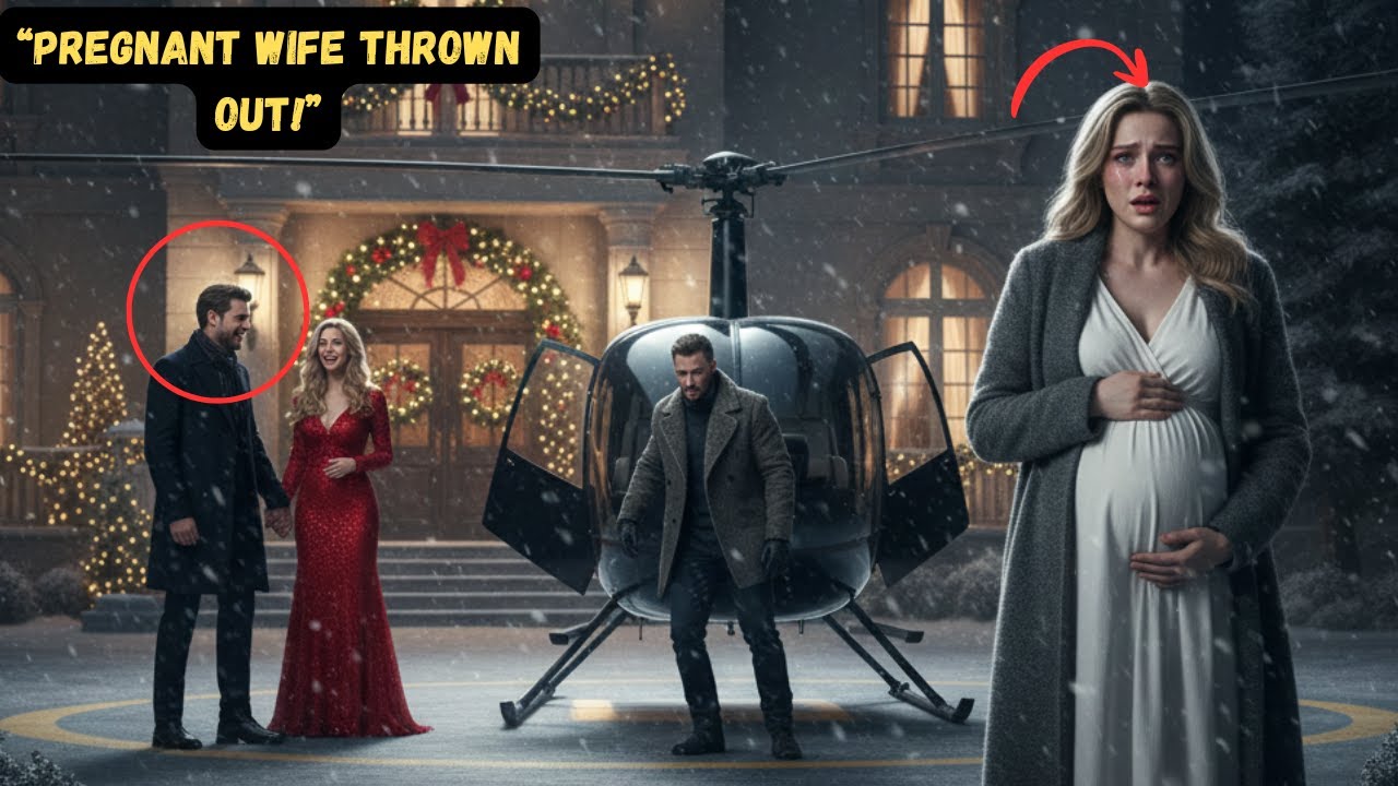 “Pregnant Wife Thrown Out on Christmas Eve for Mistress—Brother Landed in a Private Helicopter”