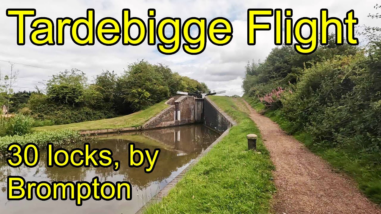 Brompton bike ride: Tardebigge Flight, Worcester & Birmingham Canal (narrowboats), episode 4