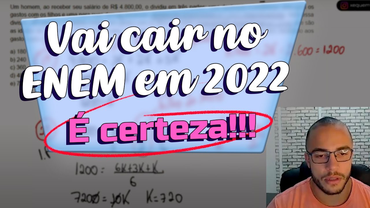 Questão de grandezas proporcionais que vai cair no Enem | Diretamente e Inversamente