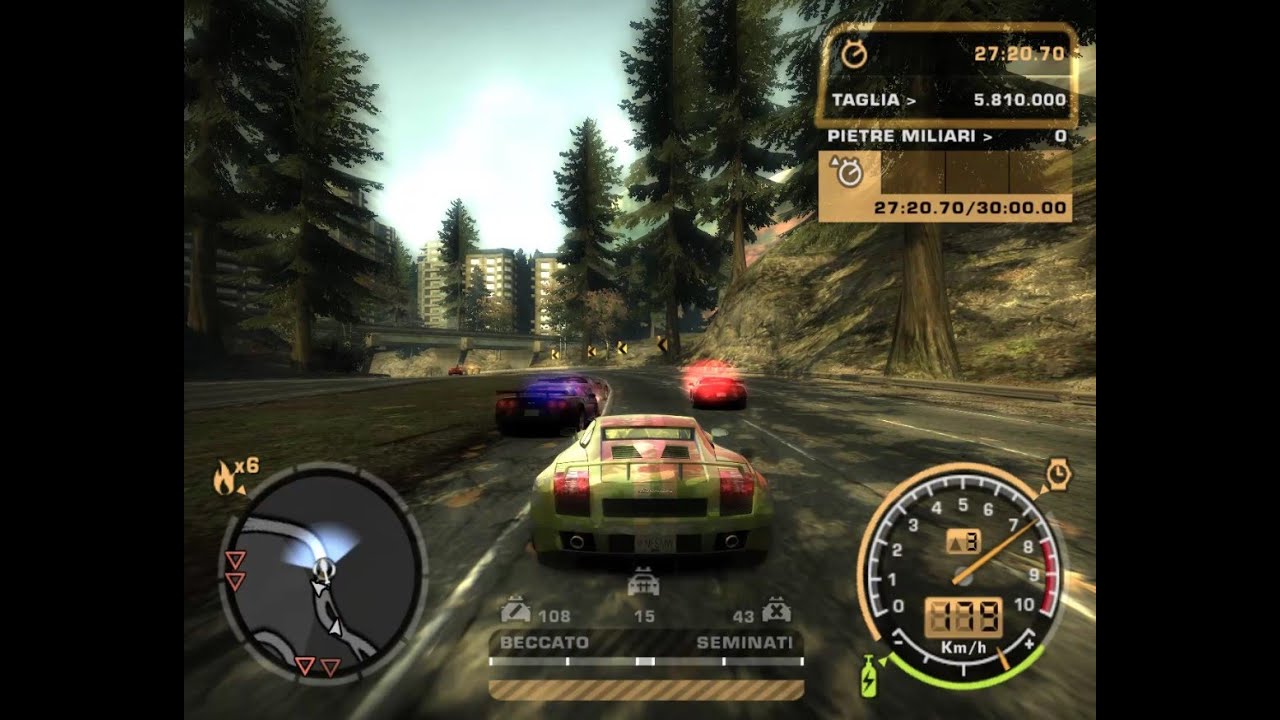 Need for Speed Most Wanted 2005 (ITA) Inseguimento polizia priorità 5-6 senza spezza inseguimenti...