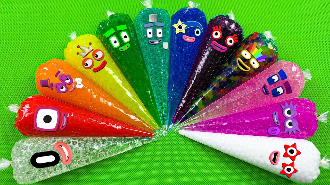 Numberblocks 🏳️‍🌈 Finding Hidden 100 000 Orbeez Colorful With Piping Bags! Hide & Seek, ASMR